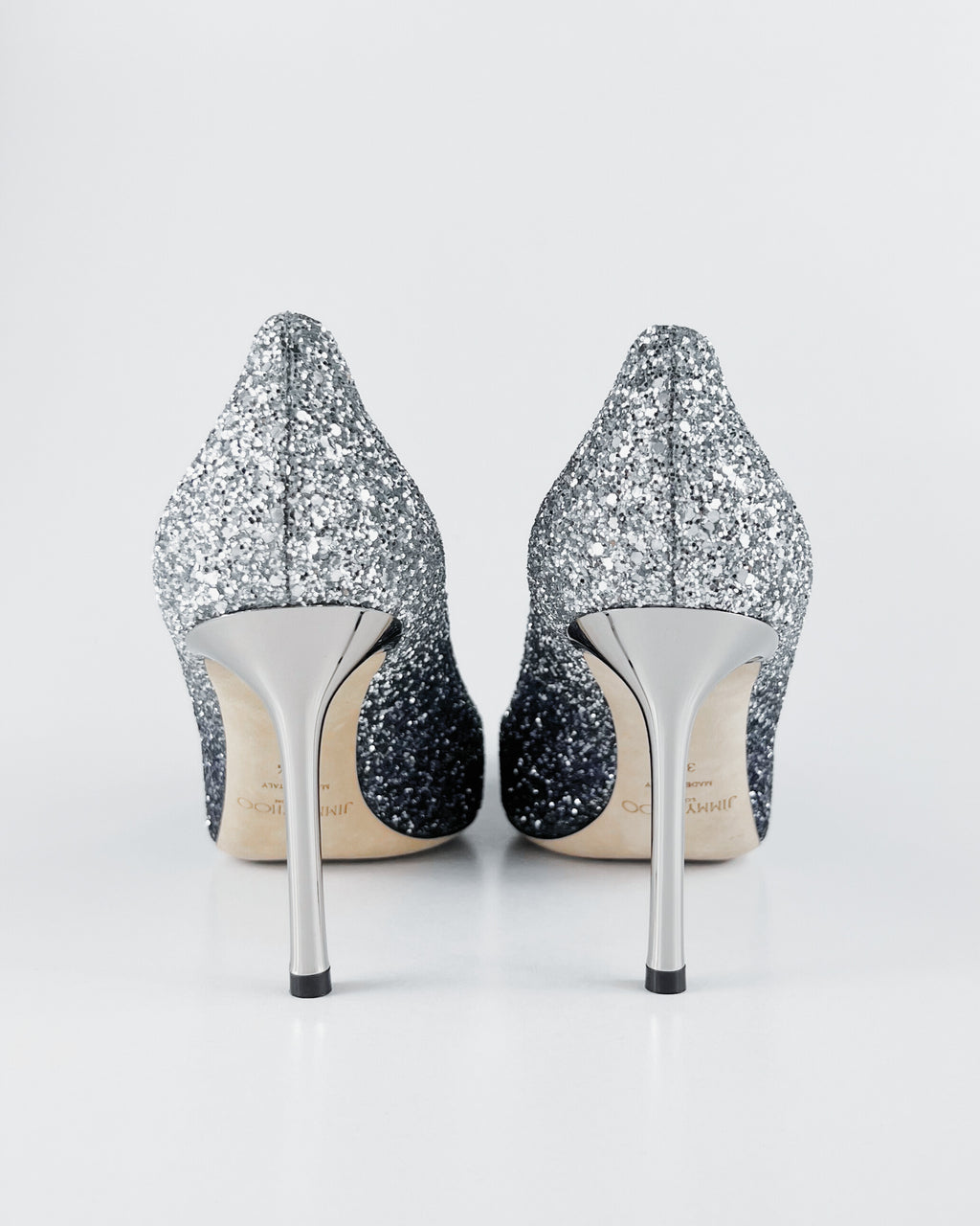 Jimmy Choo Romy 85 Dégradé Glitter Pumps (EU 38.5)