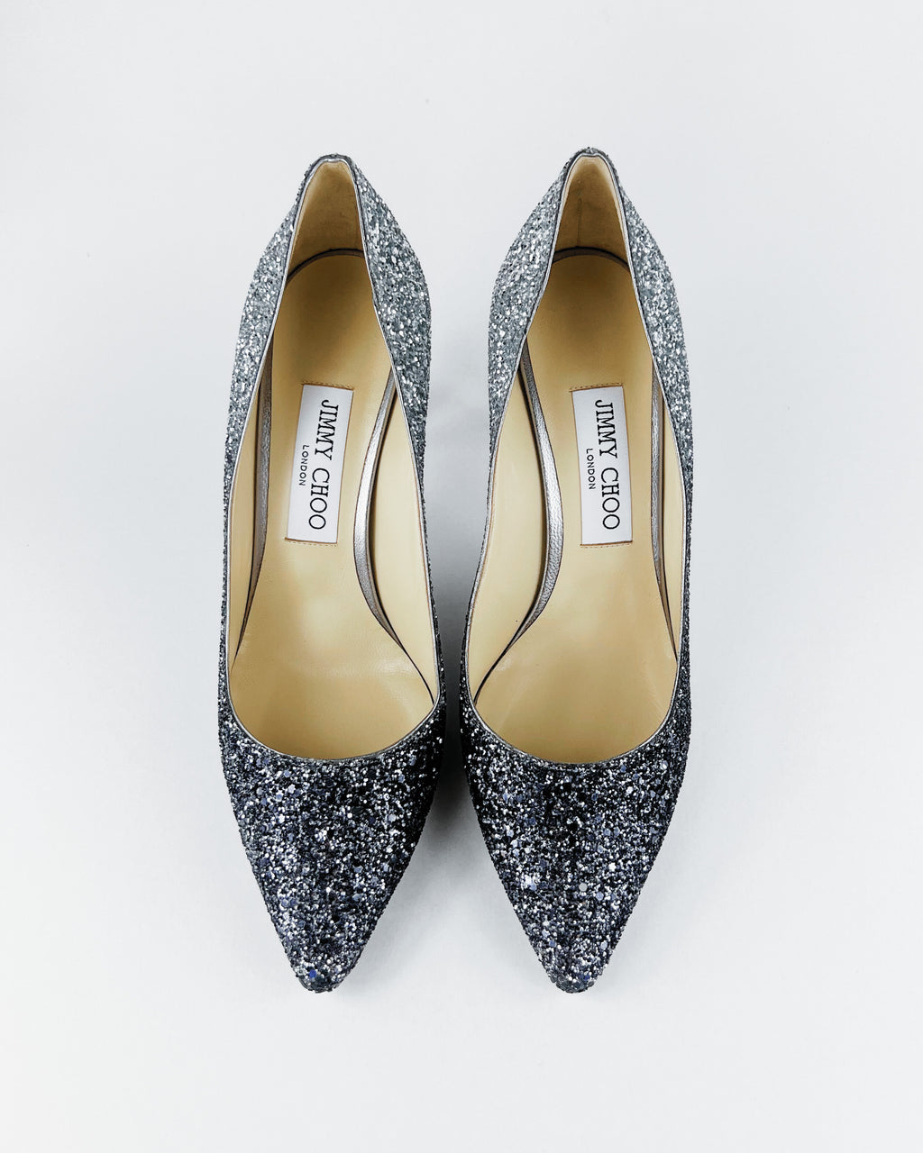 Jimmy Choo Romy 85 Dégradé Glitter Pumps (EU 38.5)