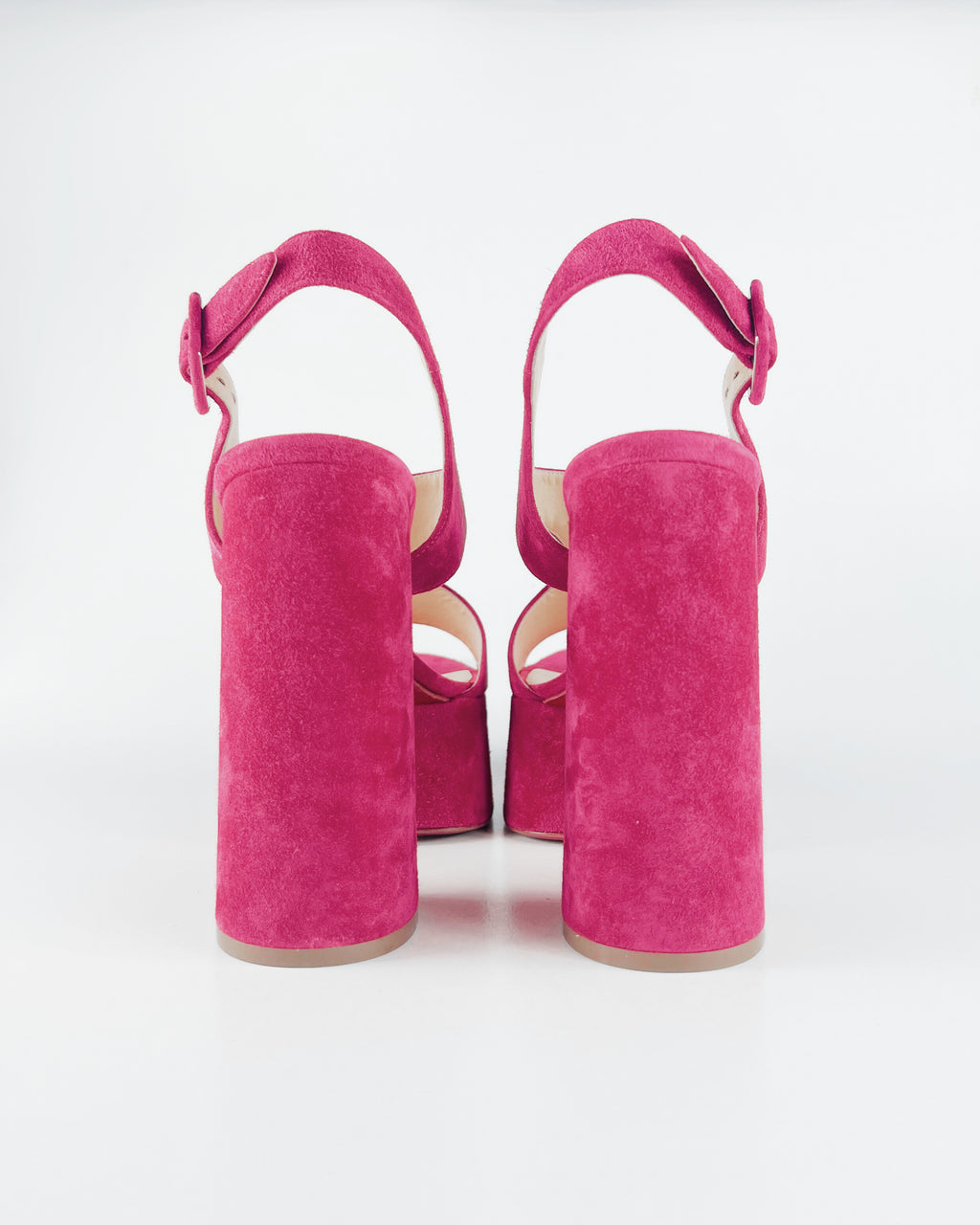 Christian Louboutin Foolish Pink Suede Platform Heels (EU 39)