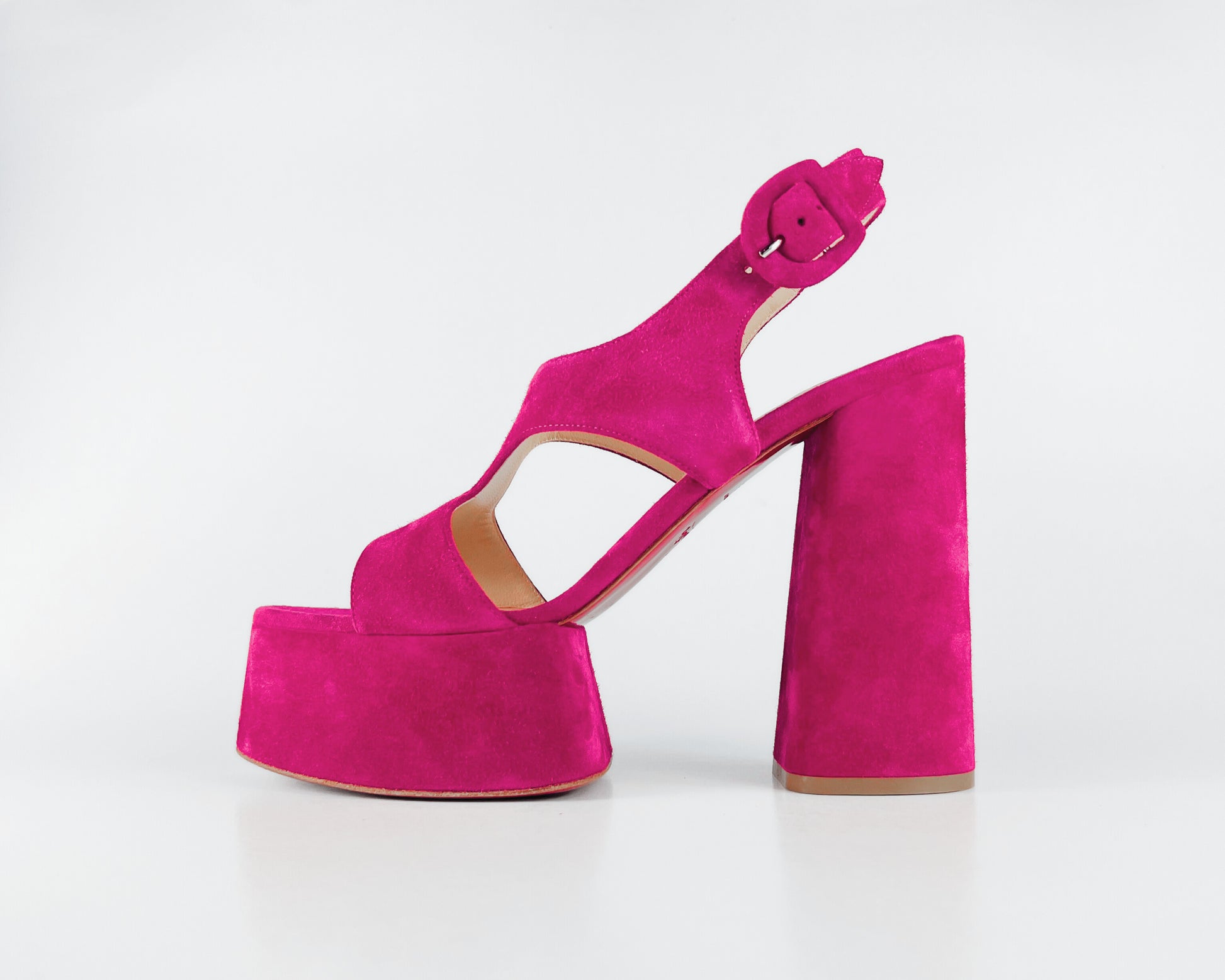 Christian Louboutin Foolish Pink Suede Platform Heels (EU 39)